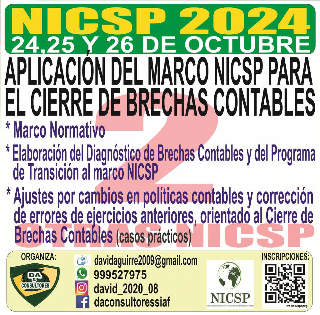 APLICACIÓN DEL MARCO NICSP PARA EL CIERRE DE BRECHAS CONTABLES II